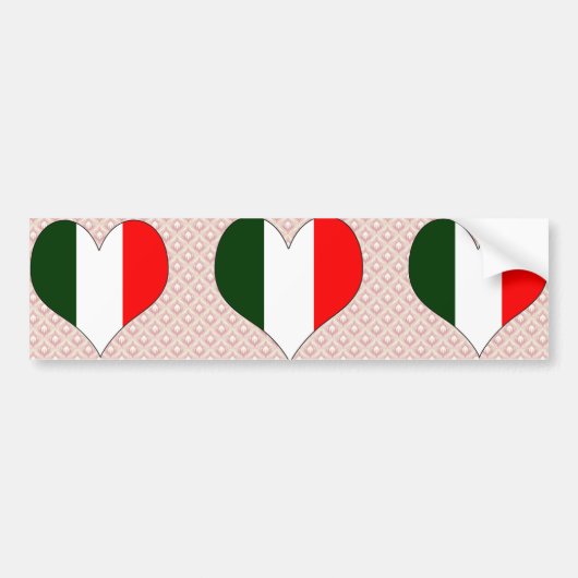 私はイタリアを愛します バンパーステッカー (正面)