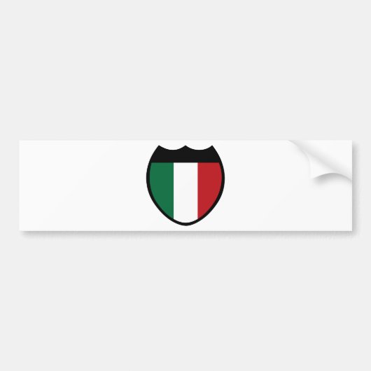 私はイタリアを愛します バンパーステッカー (正面)