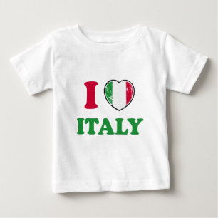 私はイタリアを愛します ベビーTシャツ