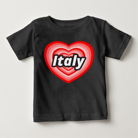 私はイタリアを愛します ベビーTシャツ (正面)