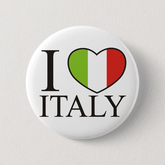 私はイタリアを愛します 缶バッジ (正面)