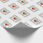 私はイタリアンな旗色のイタリアを愛します ラッピングペーパー (角)