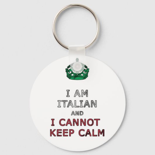 私はイタリアン落ち着いて保いない キーホルダー (正面)