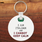私はイタリアン落ち着いて保いない キーホルダー (正面)