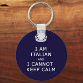 私はイタリアン落ち着いて保いない キーホルダー (正面)