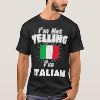 私はイタリア国旗のプライドで叫んでいイタリアンない Tシャツ
