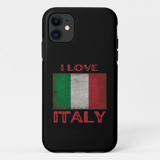 私はイタリア大好き、イタリア国旗 Case-Mate iPhoneケース (裏面)