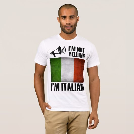 私はイタリア・イタリアンプライド Tシャツ (正面フル)