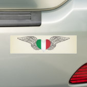 私はイタリア-翼--を愛します バンパーステッカー (車上)