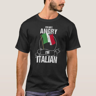 私はイタリ怒アフラグイタリアン・グラフではない Tシャツ