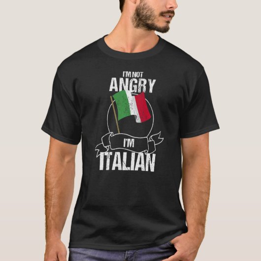私はイタリ怒アフラグイタリアン・グラフではない Tシャツ (正面)