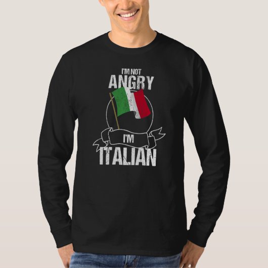 私はイタリ怒アフラグイタリアン・グラフではない Tシャツ (正面)