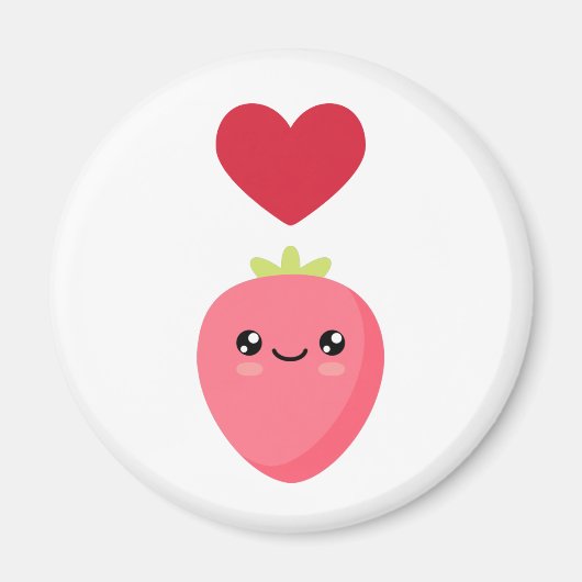 私はイチゴが大好き マグネット (正面)