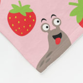 私はイチゴの継ぎ目のないパターンが大好き フリースブランケット (角)