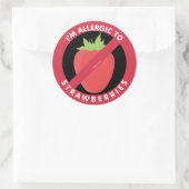 私はイチゴアレルギーのシンボルキッズにアレルギーを持っている ラウンドシール (バッグ)