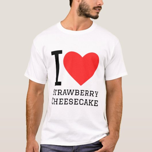 私はイチゴチーズケーキが大好き Tシャツ (正面)