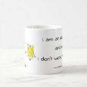 私はイラストレーターでダメだ無料で働かない！ コーヒーマグカップ (中央)