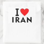 私はイランの国のようにハート旅行観光シンブが大好き 長方形シール (バッグ)