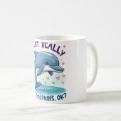 私はイルカがとても好きだ コーヒーマグカップ (正面右)