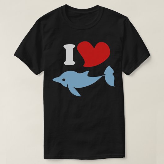 私はイルカが大好きだ Tシャツ (デザイン正面)