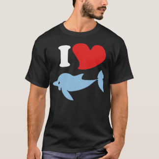私はイルカが大好きだ Tシャツ