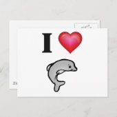 私はイルカが大好きです ポストカード (正面/裏面)