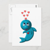 私はイルカが大好き – 私はあなたを愛している ポストカード (正面/裏面)