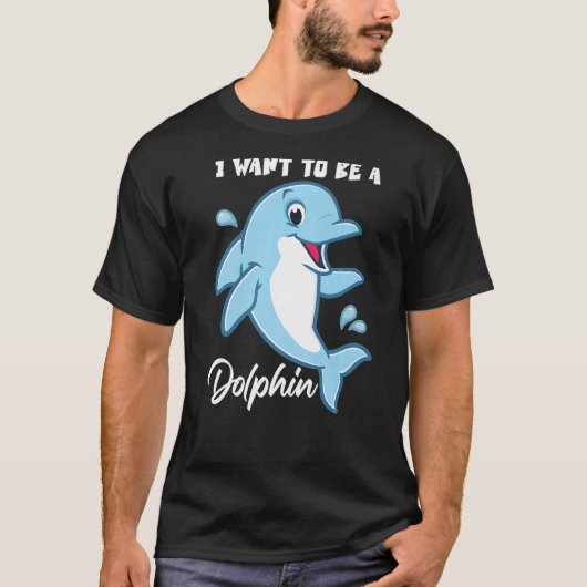 私はイルカになりたい Tシャツ (正面)