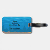 私はイルカのかわいいBottlenoseを愛します ラゲッジタグ (裏面横)