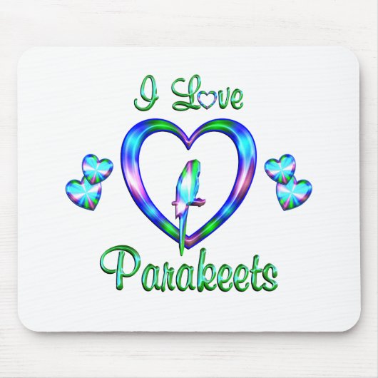 私はインコを愛します マウスパッド (正面)