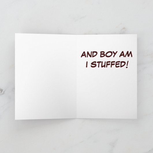 私はインスタントの感謝祭の夕食です シーズンカード (内部)