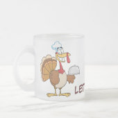 私はインスタントの感謝祭の夕食です フロストグラスマグカップ (左)