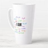 私はインスピレーション前向き、宗教、キリスト教徒だ カフェラテマグ (左アングル)