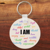 私はインスピレーション前向き、宗教、キリスト教徒だ キーホルダー (正面)