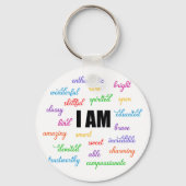 私はインスピレーション前向き、宗教、キリスト教徒だ キーホルダー (正面)