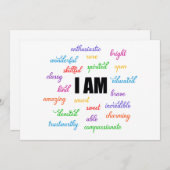 私はインスピレーション前向き、宗教、キリスト教徒だ シーズンカード (正面/裏面)