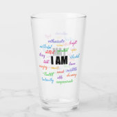 私はインスピレーション前向き、宗教、キリスト教徒だ タンブラーグラス (裏面)