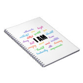 私はインスピレーション前向き、宗教、キリスト教徒だ ノートブック (右側)