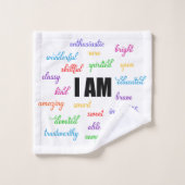 私はインスピレーション前向き、宗教、キリスト教徒だ バスタオルセット (ウォッシュタオル)