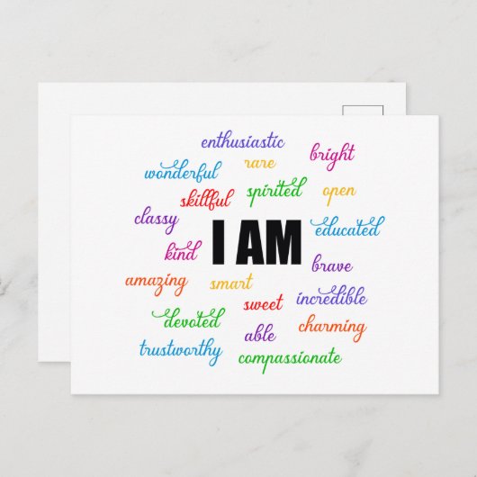 私はインスピレーション前向き、宗教、キリスト教徒だ ポストカード (正面/裏面)