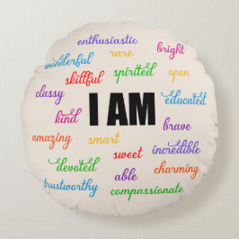 私はインスピレーション前向き、宗教、キリスト教徒だ ラウンドクッション