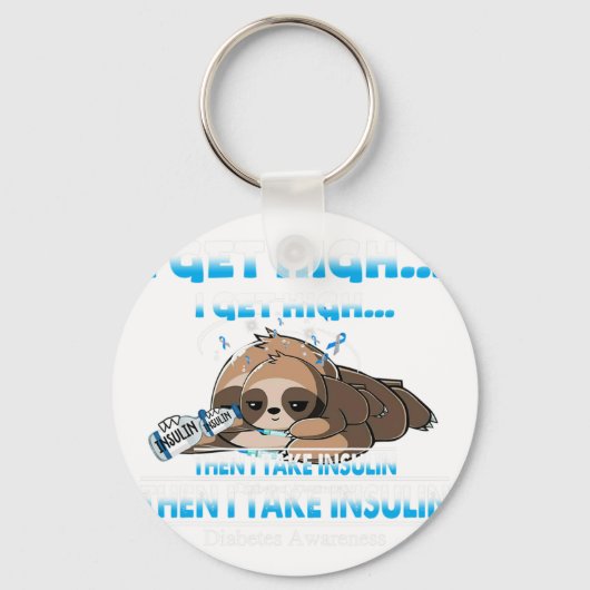 私はインスリン糖尿病の認識度を取る キーホルダー (正面)