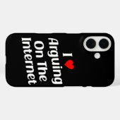 私はインターネット上で慢性的に議論するのが大好おもしろいきだ Case-Mate iPhoneケース (裏面 (横))