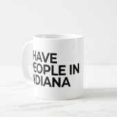私はインディアナに人がいる コーヒーマグカップ (正面左)