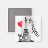 私はインディアナポリスが大好きです マグネット (正面/裏面)