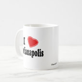 私はインディアナポリスを愛します コーヒーマグカップ (正面左)