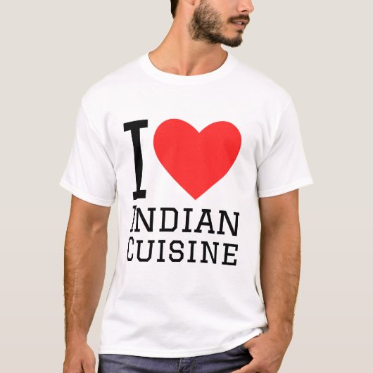 私はインディアン料理が大好き Tシャツ (正面)
