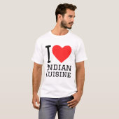 私はインディアン料理が大好き Tシャツ (正面フル)