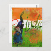 私はインドが大好きだ ポストカード (正面/裏面)