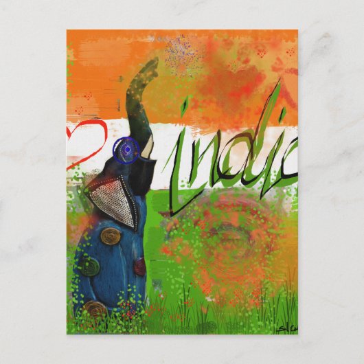 私はインドが大好きだ ポストカード (正面)